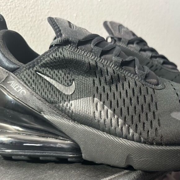 Nike Air Max 270 Men's Triple Black Athletic Running Shoes size 14/13 NEW - Picture 5 of 11